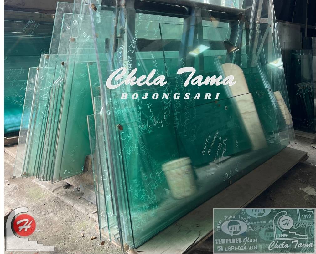 Kaca tempered 8mm untuk pintu kaca frameless dan partisi ruangan mewah